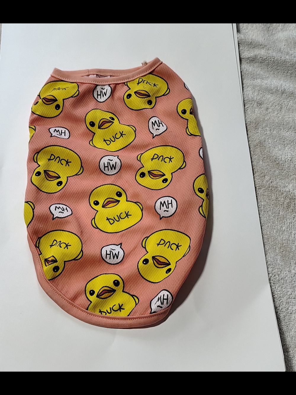 Small Dog Yellow Duck Print Shirt